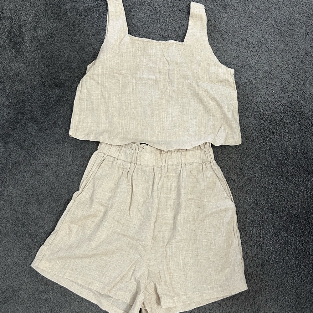 SHEIN Beige Two-Piece Set